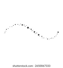 Shooting Star Trail Silhouette. Vector Illustration	