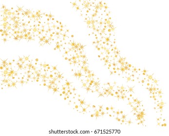 Gold Sparkling Background Star Dust Isolated Stock Vector (Royalty Free ...