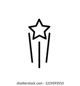 shooting star trendy icon