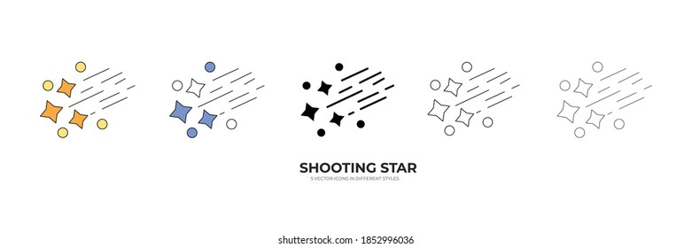 shooting star vecto type icon