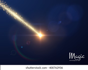 Shooting star vector background. Vector eps10.