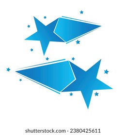Stern-Vektordesign zeigen. schwarz-weiß. handgezeichnetes Digitaldesign