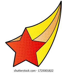 shooting star vector design. digital hand drawn. comic style