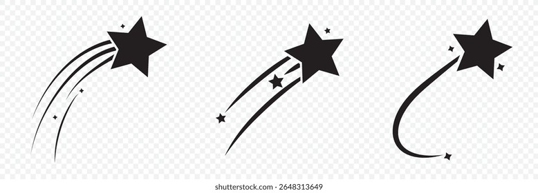 Shooting Star Vector Glyph Icon Design . sparkle vector icon . Vector Design Shooting Star Icon Style . 