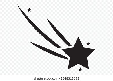 Shooting Star Vector Glyph Icon Design . sparkle vector icon . Vector Design Shooting Star Icon Style . 