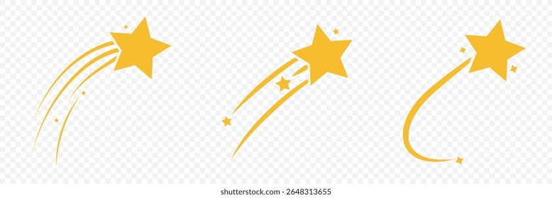 Shooting Star Vector Glyph Icon Design . sparkle vector icon . Vector Design Shooting Star Icon Style . 