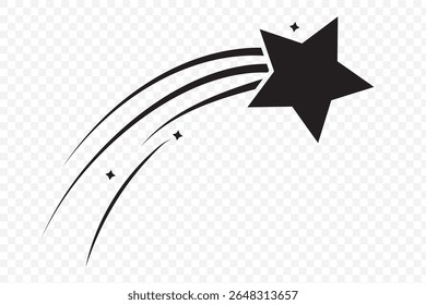 Shooting Star Vector Glyph Icon Design . sparkle vector icon . Vector Design Shooting Star Icon Style . 
