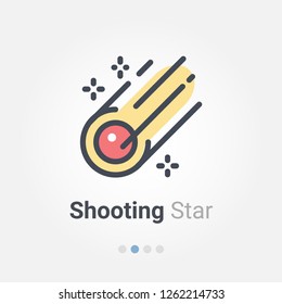shooting star vector icon