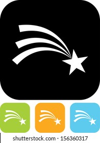 Shooting star vector icon 