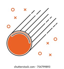 Shooting star vector icon
