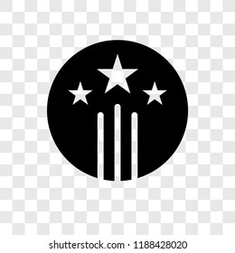 Shooting Star vector icon isolated on transparent background, Shooting Star transparency logo concept