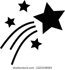 Shooting star vector icon isolated on white background