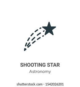 Shooting star vector icon on white background. Flat vector shooting star icon symbol sign from modern astronomy collection for mobile concept and web apps design.