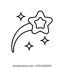 Shooting Star vector icon stock illustration