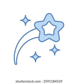 Shooting Star vector icon stock illustration