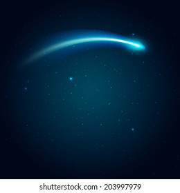 Shooting  star vector illustration with space for you text 