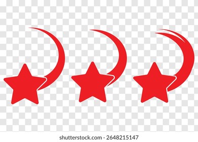 shooting star vector illustration, symbolized by a falling star icon. Meteoroid, comet, asteroid, stars. eps 10