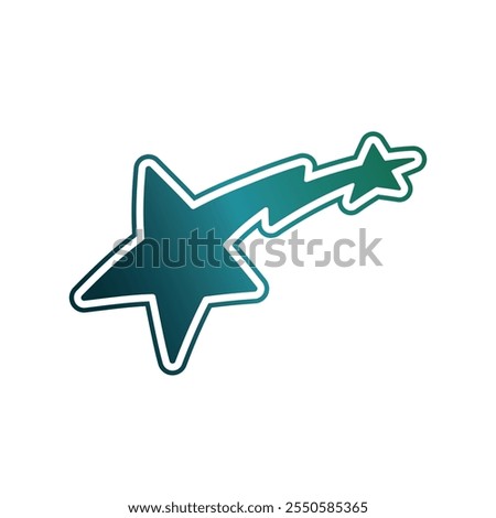 Shooting Star Vector Image, Star Vector Image, Shooting Star Symbol Image.