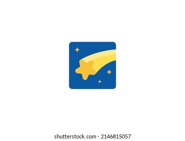 Shooting Star Vector Isolated Emoticon. Shooting Star Icon