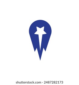 Shooting star vector logo design template and mascot symbol 