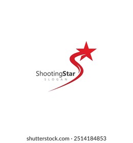 shooting star vector logo design template