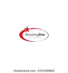 shooting star vector logo design template