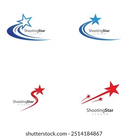 Plantilla de diseño de logotipo de Vector de estrella fugaz