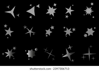 Disparando a Star Black.
Estrella fugaz con un elegante rastro estrella en un fondo blanco. Estrellas festivas rocian polvo. Vector png.