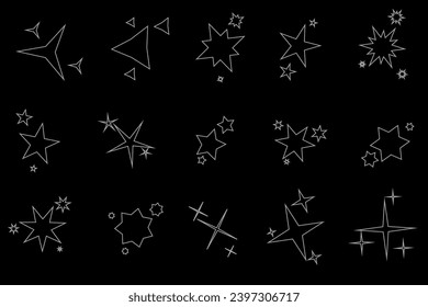 Disparando a Star Black.
Estrella fugaz con un elegante rastro estrella en un fondo blanco. Estrellas festivas rocian polvo. Vector png.