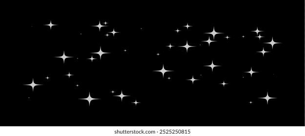 Estrella fugaz blanca
Una estrella fugaz con un elegante rastro de estrellas sobre un fondo negro. Estrellas festivas, polvo. Vector png.