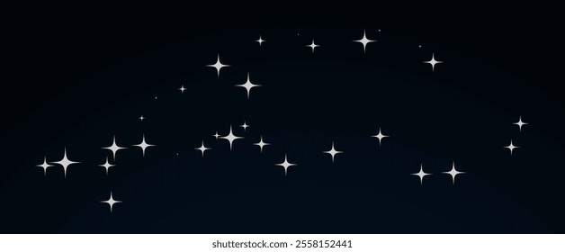 Shooting star white
A shooting star with an elegant star trail on a black background. Festive star sprinkles, powder. Vector png.