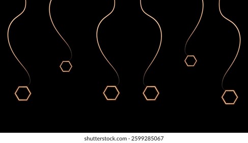 Shooting stars, circles, squares, rhombuses in gold colour. Magical bright lights on copy space for text. Falling light overlay template for festive backgrounds. PNG
