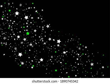 Shooting stars confetti. Black, white colors. Festive background. Abstract texture on a white background. Design element. Vector illustration, eps 10.