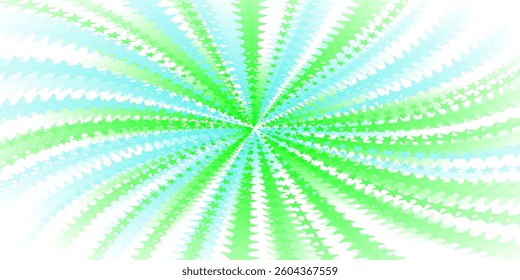 Shooting stars confetti. Blue, green, yellow, shades of blue, green stars. Festive background. Abstract texture on a white background. Design element. Vector illustration, eps 10.