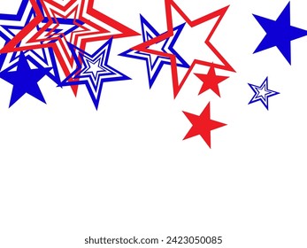 Shooting stars confetti. Multi-colored stars. Festive background. Vector illustration style is flat iconic symbols with psychedelic colors.
