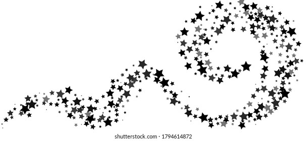 Shooting stars confetti. Multi-colored stars. Holiday background. Abstract texture on a white background. Design element. Vector illustration, EPS 10.