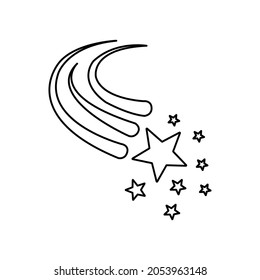shooting stars icon from the sky, vector illustration