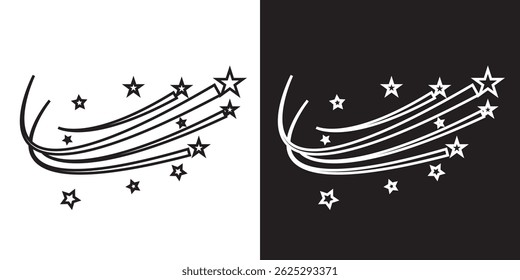 Shooting stars icon.  vector illustration. EPS 10AI