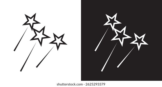 Shooting stars icon.  vector illustration. EPS 10AI