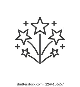 Shooting Stars Isolierte Vektorsymbol