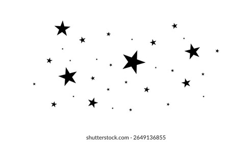 Shooting Stars Pattern on a White background.