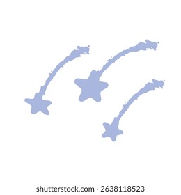 Shooting stars. Pictogram. Iconic illustration for banner, ppt, poster, and art work.