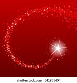 Estrellas de tiro en un cielo estrellado 