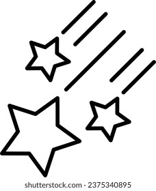 Shooting Stars vector icon. Can be used for printing, mobile and web applications.