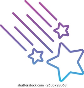 Shooting Stars vector icon. Can be used for printing, mobile and web applications.