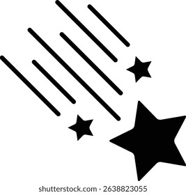 Shooting Stars vector icon. Can be used for printing, mobile and web applications.