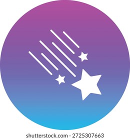 Sterne schießen, Vektorsymbol. Kann für Druck-, Mobil- und Web-Anwendungen verwendet werden.
