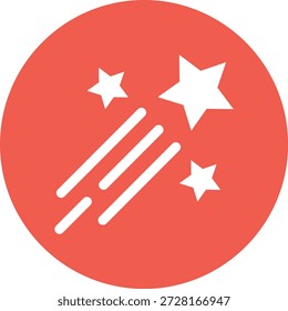 Estrellas fugaces Icono de Vector Ilustración de diseño