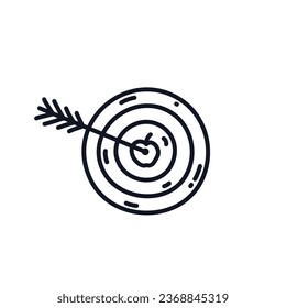 Dibujo del logotipo de manzana objetivo símbolo del icono Dibujo de mano