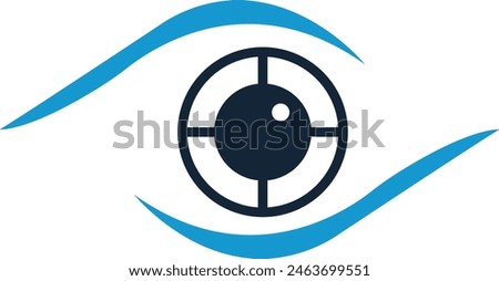 shooting target with arrow  Simple eye icon vector. Eyesight pictogram in flat style. eye 1